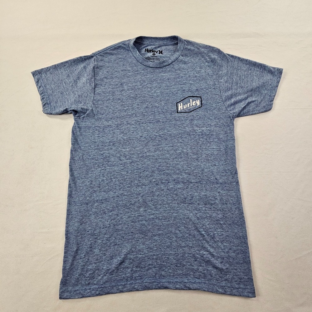 Hurley Surf Company Blue Short Sleeve Polyester Blend T-Shirt Men's M
